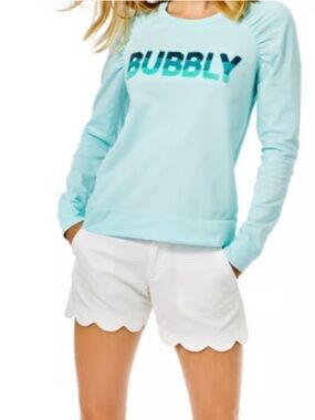 Lilly Pulitzer Mint Green Top with Teal Trim and Pink Label